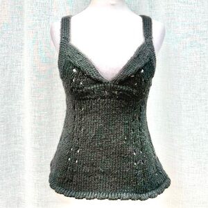 Tao comme de garçons black knitted bustier top
